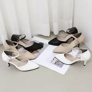 양사이드 오픈 스틸레토 메리제인 펌프스 힐 (7cm) 모던아치