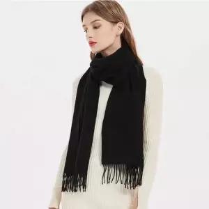 목도리코디 양면 겨울 머플러 여성 남성 블랙 목걸이 목도리