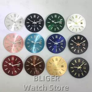 BLIGER 24.5mm 선버스트 NH05 시계 다이얼 핸즈 골드 로즈 스틱 숫자 야광 06 여성용 액세서리 호환