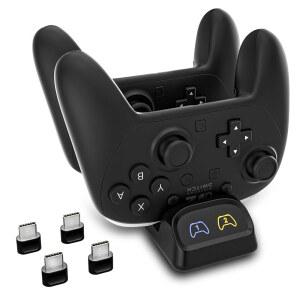 스위치 2 프로 컨트롤러 충전기 도크, 스위치 프로용 2포트 USB-C 컨트롤러 충전소, PS5 컨트롤러, Xbox Series X|S & Elite 2, Type-C 어댑터, LED 표시등, 5V2A 권장