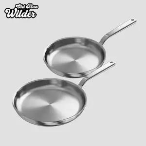 [엠엔]OMW 통5중 316 스테인레스 프라이팬 2종 (24cm + 28cm) 올드맨와일더