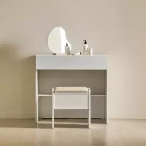 [라자가구] 비바 핸들리스 800 서랍 화장대 + 스툴 LPS106