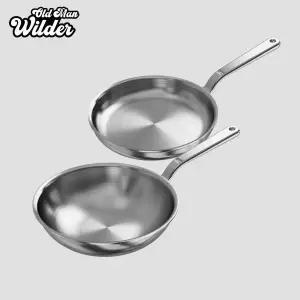 [엠엔]OMW 통5중 316 스테인레스 후라이팬 2종 (24cm + 궁중팬 26cm) 올드맨와일더