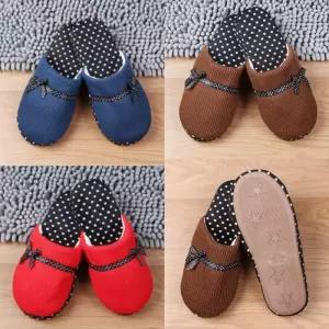 [라일리] Rly 리본 방한 슬리퍼 학원슬리퍼 층간소음거실실내화