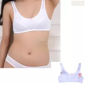 쥬니어 1단계 흰색 스포츠 브라 화이트 작은가슴 기본 브라자 여고생 속옷