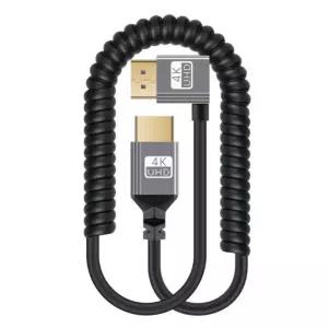 HDMI 스프링 꺾임 연장 4K 연결 케이블 1m멀티 고속 로프 충전 데이터 핸드폰 충전기 전원 전선풀링기 랜케