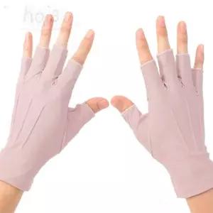 호이 스포츠 반장갑 핑크 손등가리개 여름등산장갑 손등토시