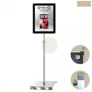 A3 사이즈 사각 크롬 자석 왁싱 가격표 거치대 표지판 광고판 홍보물