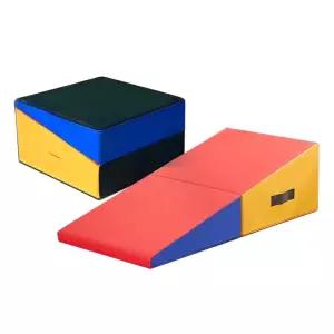 체조 삼각 경사 매트 접이식  감각 통합 훈련 보조