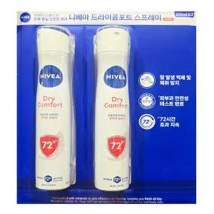 니베아 드라이 콤포트 스프레이 파우더향 200ml 2개 코스트코