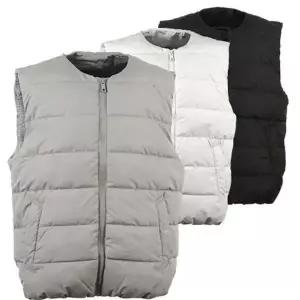 [콩심팥심]남여공용 겨울 베이직 라운드넥 경량 패딩 보온 조끼 롱 남성