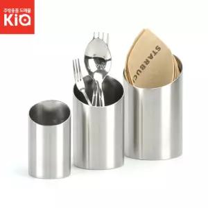 스텐냅킨꽂이 원통형 냅킨 냅킨함 홀더 수저심플 음식점 카페용 휴지 다용도 스테인레스