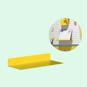 다용도벽걸이선반 JXV782B5 옐로우대형선반 옐로우 대형 타공판선반