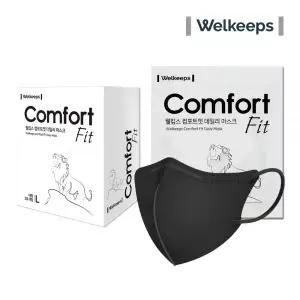 웰킵스 블랙 마스크 데일리 새부리형 컬러 방한 25개입 MNA