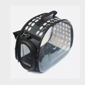 3색 1개 투명/인조가죽 어깨끈 메쉬 강아지 가방 이동가방 산책용 이동용 케이지 이동장