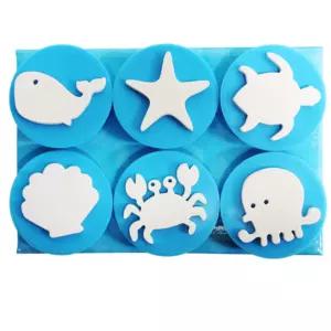 미술놀이 바다생물 찍기 스템프 고래 스탬프 도구 어린이 다이어리