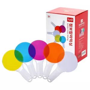 호기심유발 색혼합 어린이집 색깔부채 믹스 겹쳐보기 아기망원경 관찰