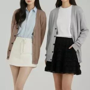 가디건 여성 오버핏 니트 롱 빅사이즈