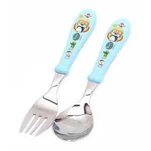 뽀로로 옥수수 이지 스푼 포크 블루이유식 어린이 캐릭터세트 아동식기 유아