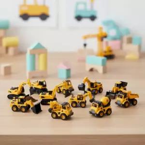 캐스B 꼬마건설차 15종세트 중장비트럭 포크레인 트랙터 시멘트믹서 미니카 자동차 장난감