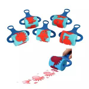 어린이집 미술놀이 해양동물 롤러 스템프 도장찍기 방과후 롤링