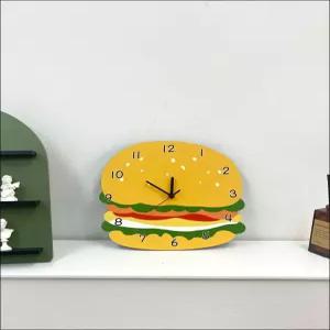 햄버거 시계 패스트푸드 버거 레스토랑 가게 인테리어