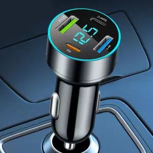 차량용 USB QC3.0 PD C타입 고속충전 시거잭 4포트용급속기 듀얼 스마트폰기 시거 멀티 자동차 용기 QC30