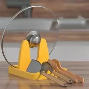 ( )냄비뚜껑 접이식 거치대 조리도구 보관 생활 수납솔루션 정리 용품 조리도구