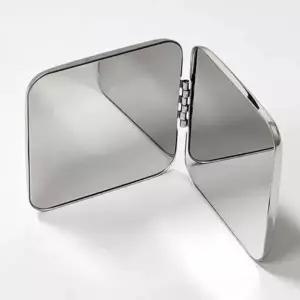 ( )스테인리스소재 세척용이 접이식 스텐 양면 손거울 사각