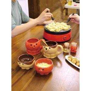 귀여운 문어 35712 TA 옐로우 타코야끼 빨간색 디자인 머그컵 그릇 타꼬야끼 뚫린 문어이쑤시개통 플레이트 반죽컵꽂이