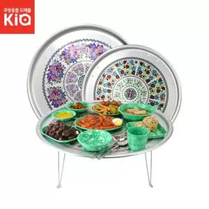 접이식발상 양은밥상 시골 나래 나혼자산다 삼시세끼 동상이몽 레트로밥상 접이형 원형은 양은 가정용 옛날