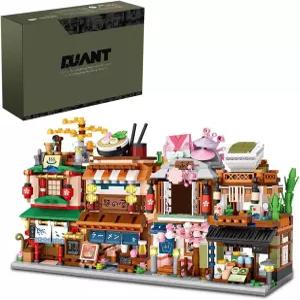 DUANT 39054 미니 블록 4 in 1 일본 스트리트 뷰 하우스 빌딩 키트 1608피스 MOC 건설 크리에이티브 재팬