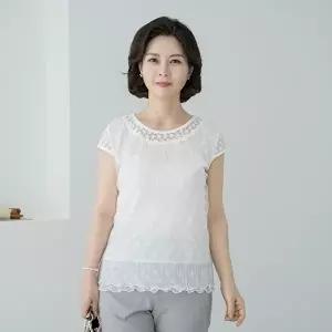 [마담4060]엄마옷 마담4060 민소매 중년여성 데일리 벨키시스루캡 -YSL2603004-