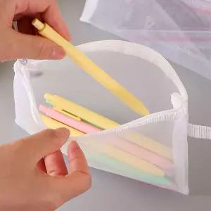 다용도 메쉬 파우치 필통 화장품치 소형 A6휴대용치 망사치 가방 수납 정리 쉬치 매쉬치 여행용치 립스틱치