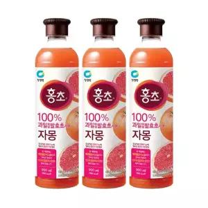 청정원 홍초 자몽 900ml, 3개