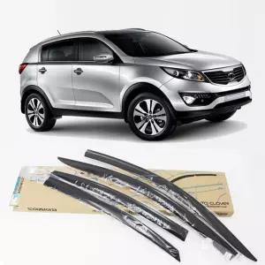 차량 환기 목적으로 설치하는 스포티지R 도어바이저자동차햇빛가리개 용품 튜닝 익스테리어몰딩 자동차썬