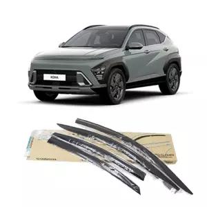 차량 환기 목적으로 설치하는 코나SX2 도어바이저빗물막이 자동차 선바이저 썬바이저 크롬썬 크롭선 썬바이