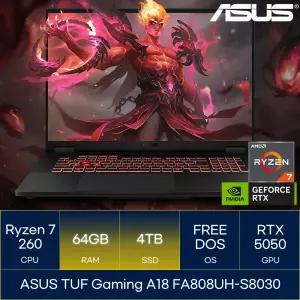 ASUS TUF Gaming A18 FA808UH-S8030 (RAM 64GB_SSD 4TB)_마우스+장패드+백팩증정 AN