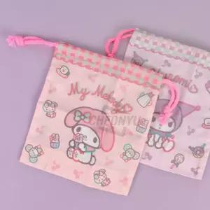 마이멜로디 쿠로미 파우치형 주머니 2P귀여운 캐릭터 화장품 물건정리 휴대용 여행 조리개 산리오 다용도