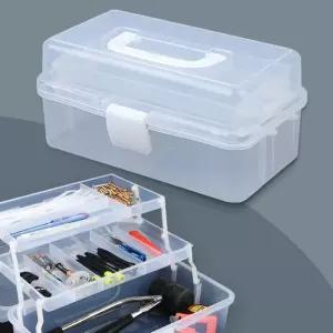 투명공구함중 휴대용 3단 멀티 정리함 공구함 수납함 화구박스 보관함 함박스 소형 소형함 멀티함