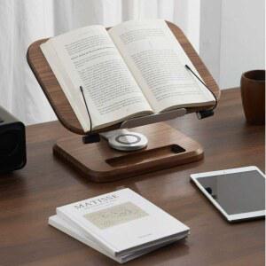 다용도 회전조절 독서대 스탠드 원목 멀티거치대 북스탠드