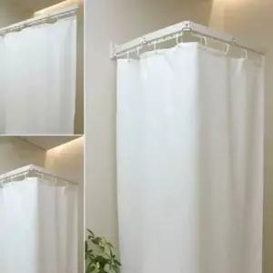 (선택 15일이내배송(해외배송상품))욕실커튼 공간분리 가림막 욕실 접이식 샤워 커튼 (100 120cm ) DP13817