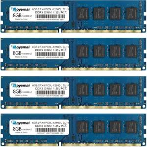 32GB 키트(4X8GB) DDR3 RAM 1600 8GB PC3L-12800U 32G DDR3L Dimm 2Rx8 1.35V /1.5V CL11 노트북 메모리