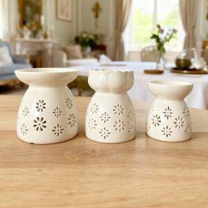 세라믹 아로마테라피 램프 속이 빈 디자인 캔들 에센셜 오일 버너 창의적인 홈 프래그런스 장식 축제 선물