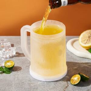 1개 신상 여름 맥주컵 얼음틀 재사용 가능 냉장고 제빙기 컵 모델 수제 트레이 몰드 가정용 만들기 도구