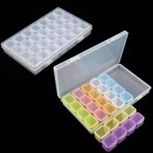 투명 칼라 28칸 케이스 약정리함 알약용기