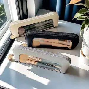 투명 수납 파우치 필통 메이크업 브러시 펜치브러쉬파 여행용치 화장품치 메이크업치 가방 미니치 휴대용