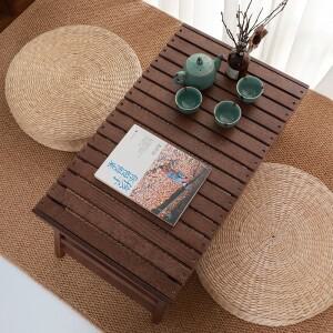 접이식 소형 나무 테이블 일본식 다다미 바닥 거실용 커피 휴대용 야외 발코니