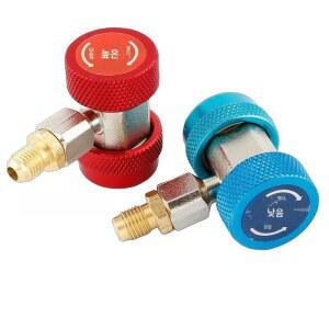 하나를 에어컨가스충전기 한다 스트레이트 밸브 차량용 트는 튜브 압력계 저압 주입 고압으로 에어컨 측정 충전 R134a