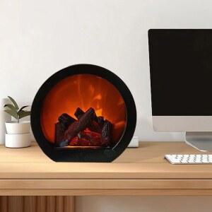 인테리어용 모닥불 앤 모형 플레이 벽난로 화염 인터페이스 USB 3 스타일 스위치 사 벽돌 불멍 조명 난로 실내 앤티크 빈티지 플러그 집들이 1 장식